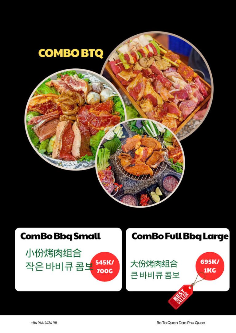 Góc bàn BBQ Phú Quốc lúc nào cũng rực lửa và thơm nức mùi bò nướng.