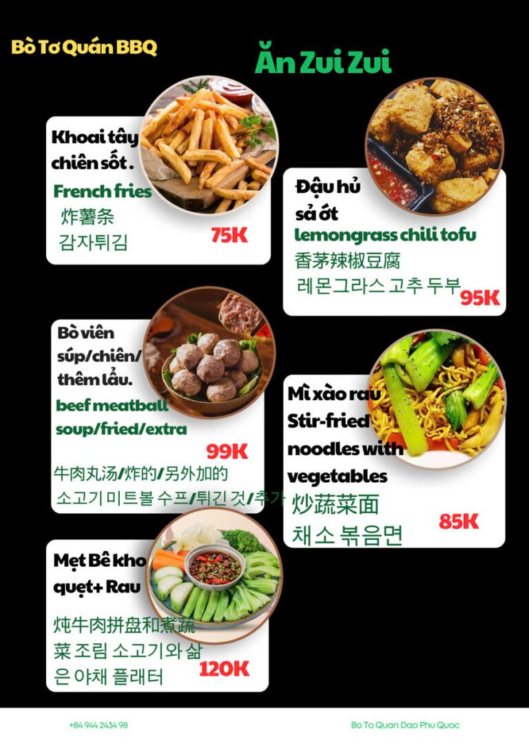 Local favorite for BBQ in Phu Quoc – where good meat and good times meet.